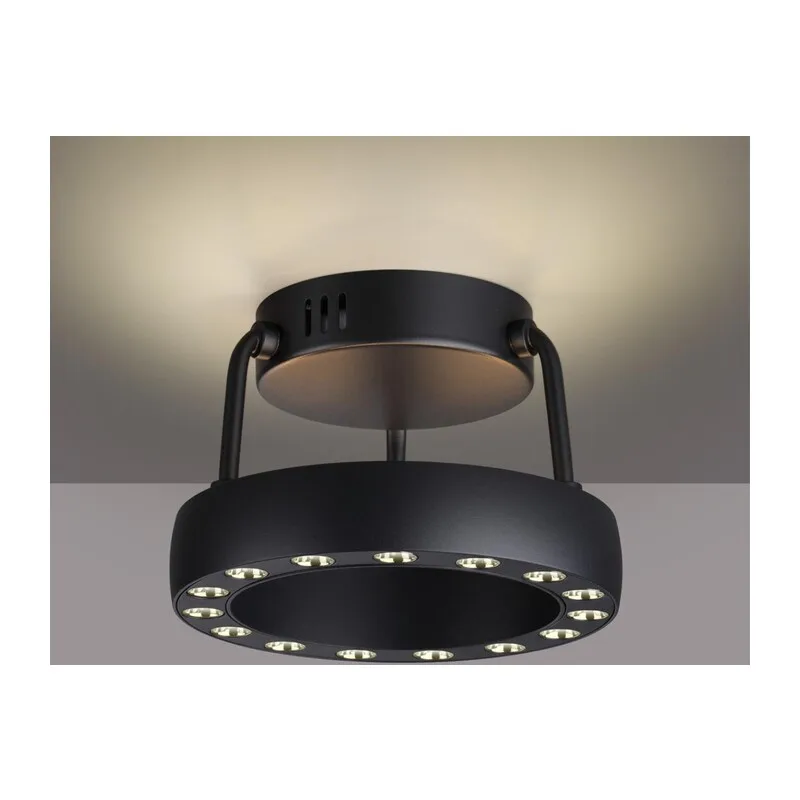 359398 OVER NT24 278 черный Светильник накладной светодиодный IP20 LED 12W вниз/5W вверх 220V 1360Лм 3000K TURN 2