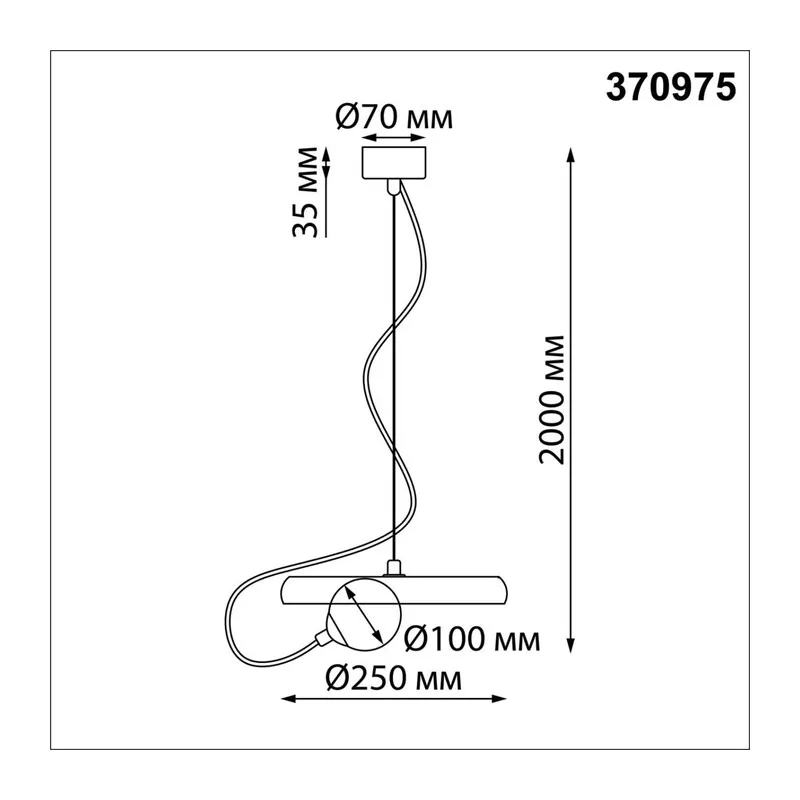 370975 OVER NT24 378 черный Светильник подвесной, длина провода 2м IP20 G9 7W 220V FELTO 8