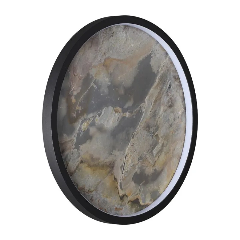 5078/25L L-VISION ODL24 000 черн./серо-беж./металл/натур.камень/акрил Настен.-потолочн.cветильн. LED 25W 3000K STOFLAKE 3