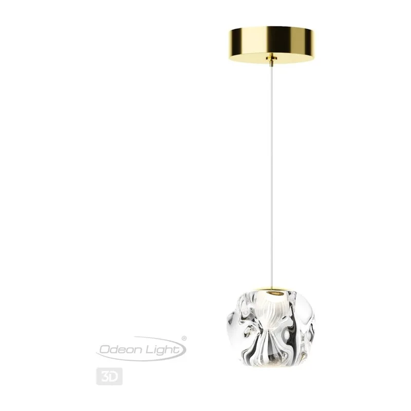 5085/5L L-VISION ODL25 563 золото/прозрачный/металл/акрил Подвес LED 5W 4000K 240Лм JEMSTONE 5