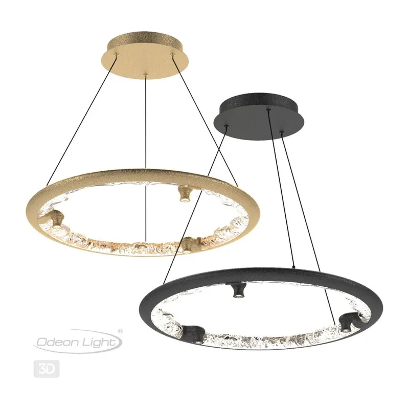 7001/44L HIGHTECH ODL25 000 Подвесной светильник черный ice crack/акрил разд. Вкл. с ПДУ IP20 LED 44W 1309Лм 3000/3800/4800K CRI > 90 CAYON 3