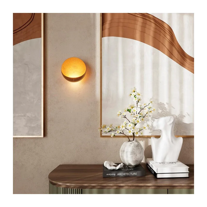 7004/7WL HIGHTECH ODL25 297 Настенный светильник золотой ice crack/акрил IP44 LED 7W Лм 3000K CRI > 90 VELA 5