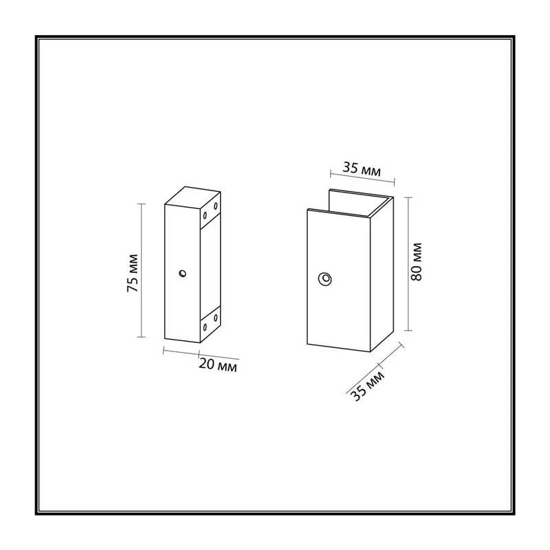 7006/2F HIGHTECH ODL25 262 Фиксатор для накладного монтажа (двухсторонний) IP20 FINO 4