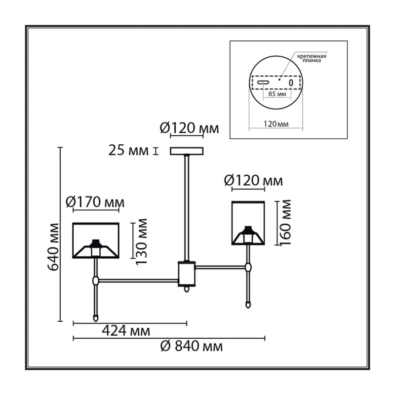 6589/8C CLASSI LN26 063 хром/белый, металл/текстиль Люстра потолочная E14 8*40W 220V LATTI 7