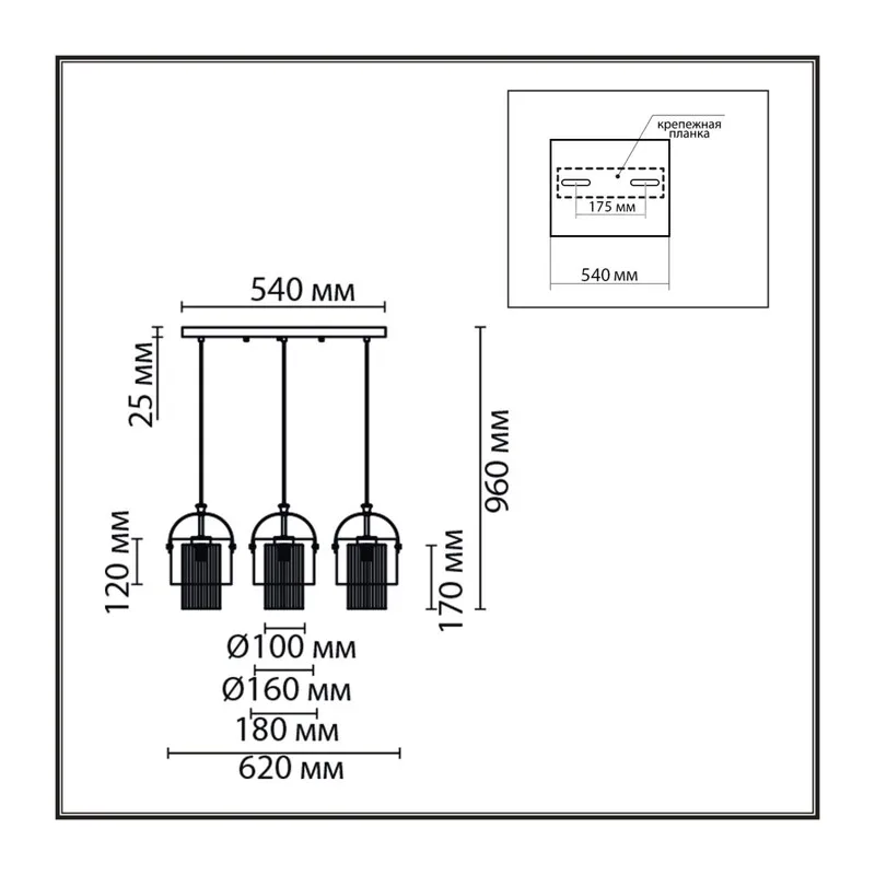 6592/3A MODERNI LN26 405 латунь/серый, металл/текстиль, стекло Подвес E14 3*40W 220V JANE 4