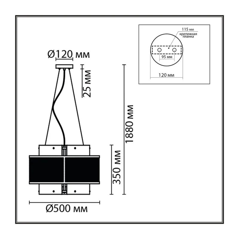 8007/6 MODERNI LN26 296 черный/черный, золотой металл/металл, стекло Люстра подвесная Е14 6*40W 220V ZARINA 4