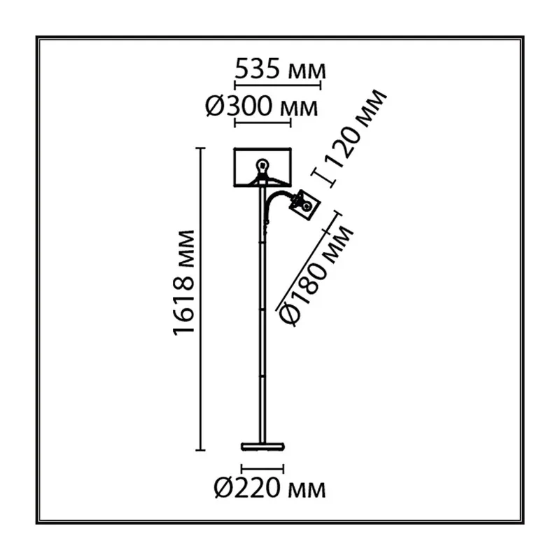 8042/2F MODERNI LN26 463 черный/бежевый, металл/текстиль Торшер Е27 1*60W + Е14 1*40W 220V KAYA 3