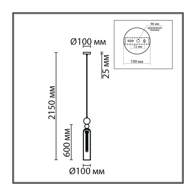 8064/1A MODERNI LN26 380 хром/зеленый, металл/стекло Подвесной светильник E27 1*60W 220V LORENZO 6