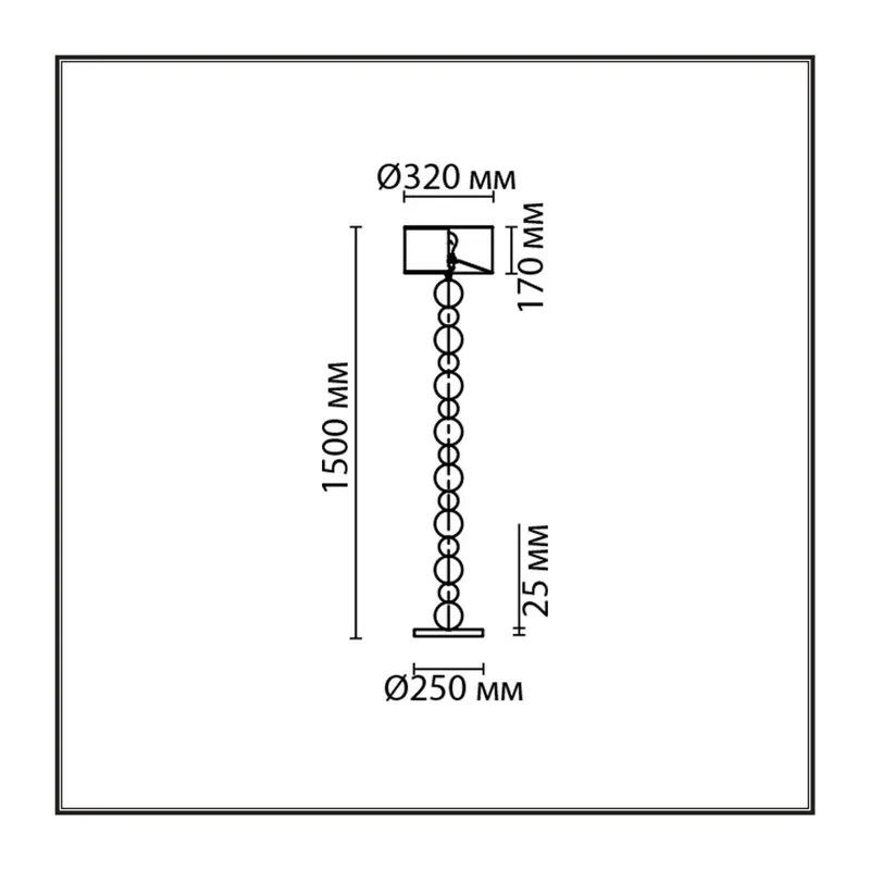 8079/1F NEOCLASSI LN26 467 хром/черный металл/текстиль Торшер E27 1*60W 220V NAVILA 5