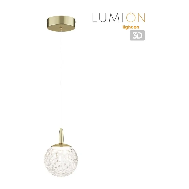 8080/1A LEDIO LN25 000  золото/прозрачный, металл/акрил Подвесной светильник LED 3W 4000K 220V TRINO 4