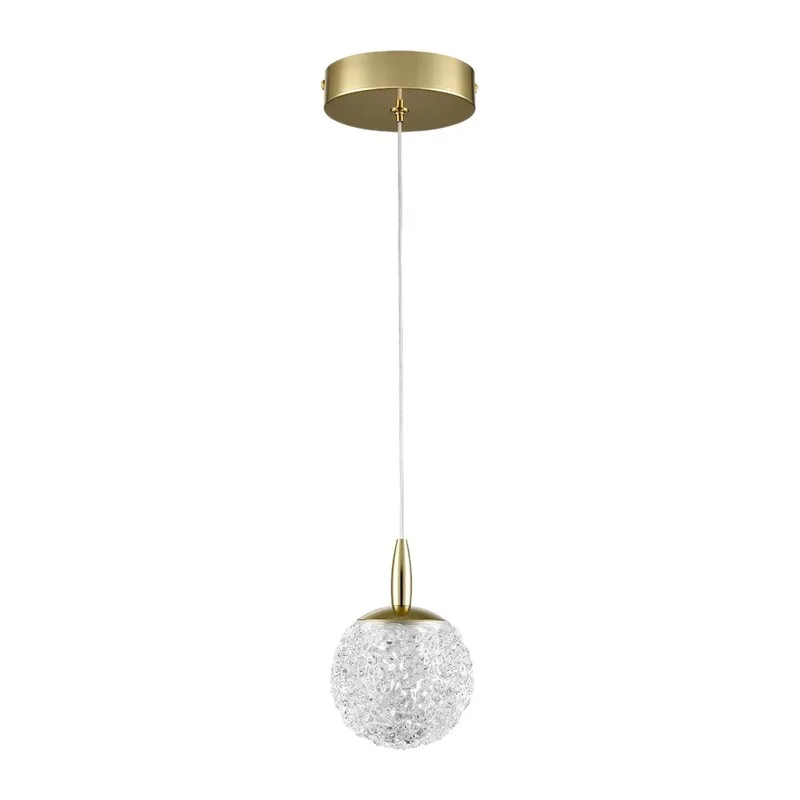 8080/1A LEDIO LN25 000 золото/прозрачный, металл/акрил Подвесной светильник LED 3W 4000K 220V TRINO