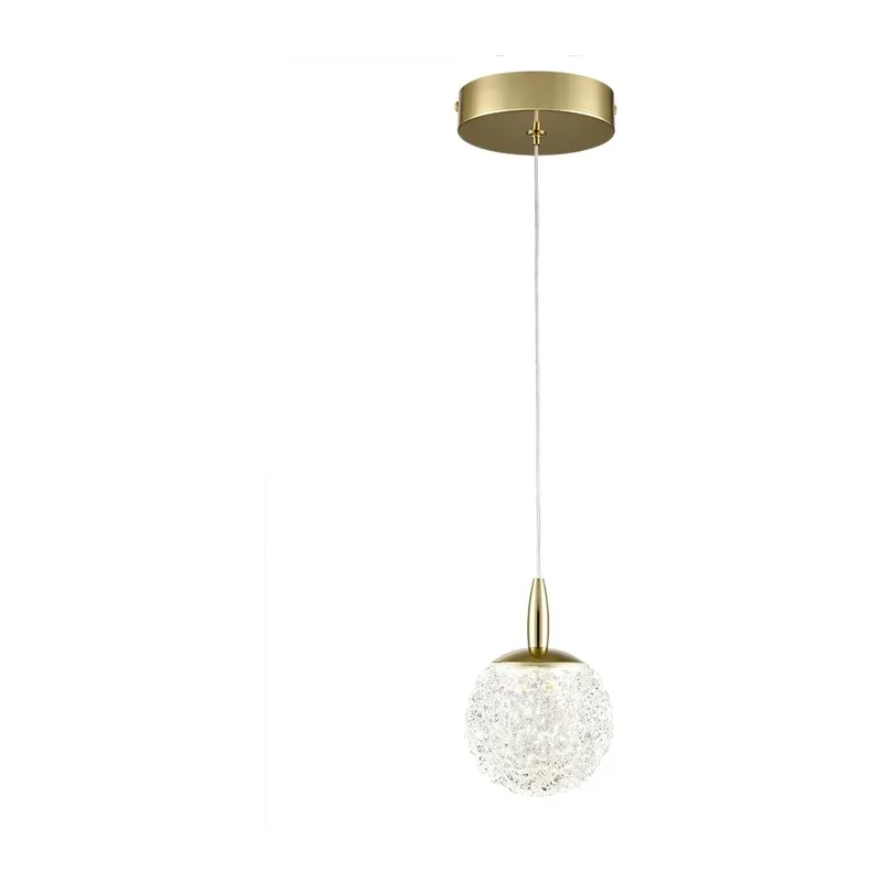 8080/1A LEDIO LN25 000  золото/прозрачный, металл/акрил Подвесной светильник LED 3W 4000K 220V TRINO 2