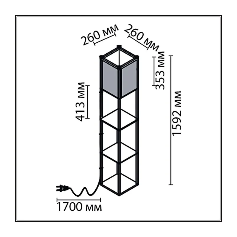 8090/1F COMFI LN26 460 кофейный/белый, дерево/текстиль Торшер Е27 1*60W 220V PRACTIC 4