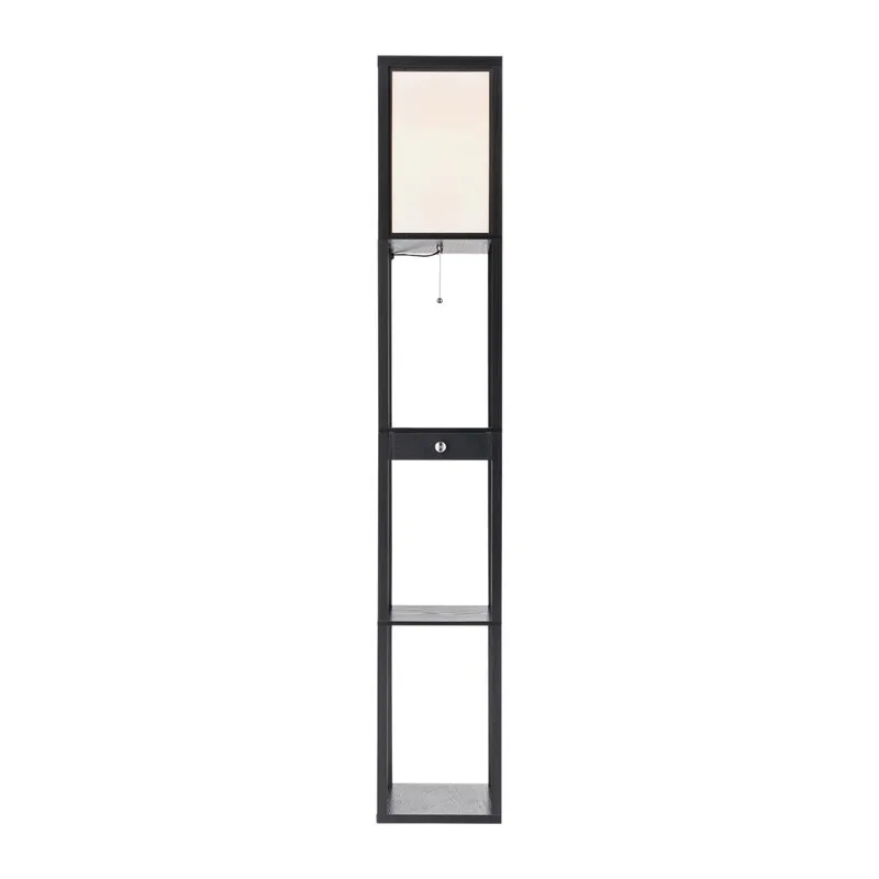 8092/1F COMFI LN26 460 черный/белый, дерево/текстиль Торшер Е27 1*60W 220V PRACTIC 2