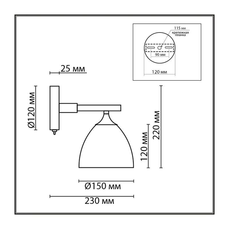 8095/1W MODERNI LN26 340 белый/белый металл, дерево/металл Бра Е27 1*60W 220V COLANGE 3