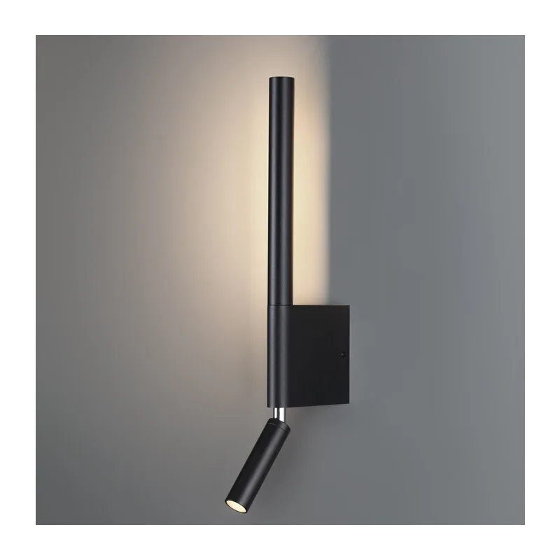 359436 OVER NT24 356 черный Светильник настенный с выключателем IP20 LED 5W+3W 220-240V 3000K 320Лм FERMO 2
