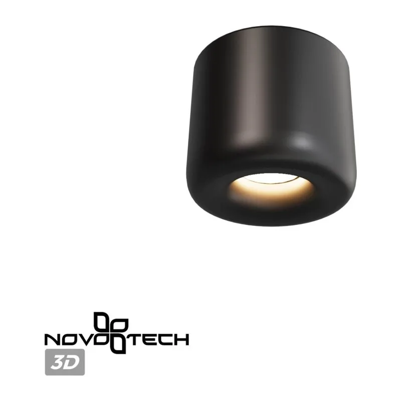 359440 OVER NT24 372 черный Светильник накладной влагозащищённый IP44 LED 10W 220-240V 3000K 650Лм LISSE 5