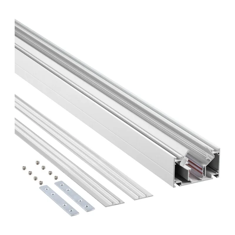 135243 SHINO NT24 139 белый Низковольтный шинопровод для монтажа в натяжной потолок 3м IP20 48V FLUM 3
