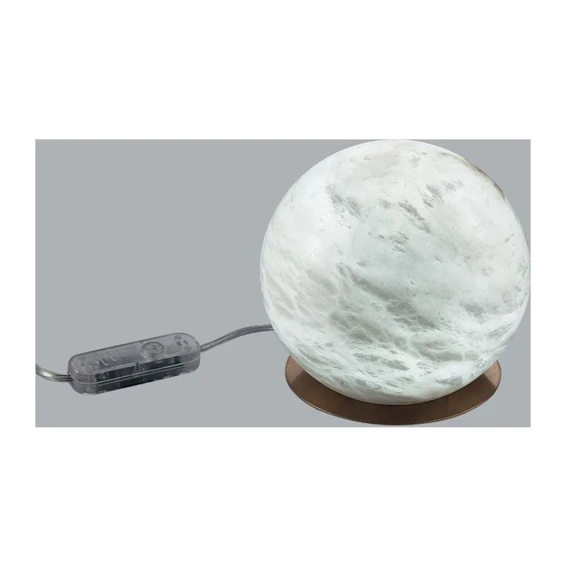 6685/8TL L-VISION ODL25 195 Настольный светильник бронзовый/металл/алебастр IP20 LED 8W с тумблером 3000/4000/6000K на выкл. 220V MARBELLA 3