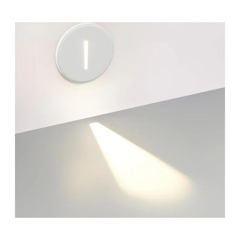 7081/3WL HIGHTECH ODL25 339 Подсветка лестницы круглая металл/гипс IP20 LED 3W 3000K 220V GIPS 2