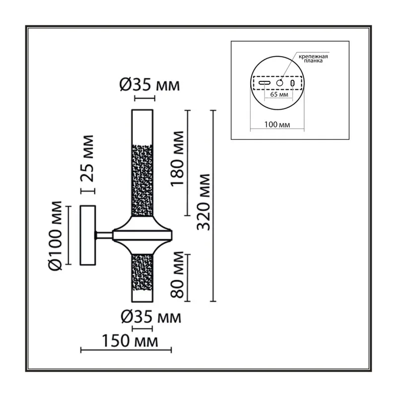 8112/2W NEOCLASSI LN26 096 черный/бронза/прозрачный, металл/стекло Бра G9 2*30W 220V TAMARESA 3
