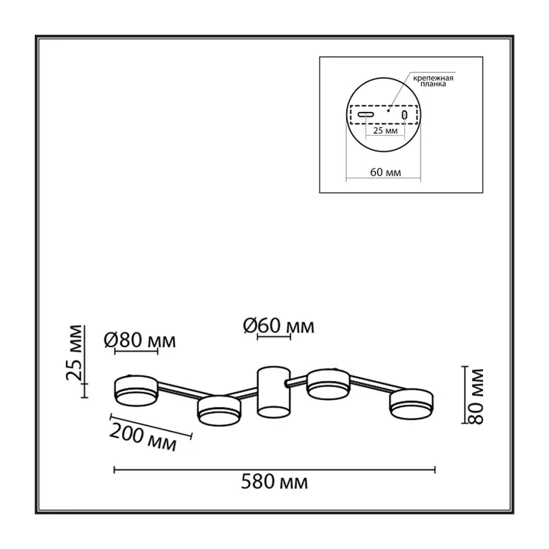 8116/4C COMFI LN26 250 никель, металл Люстра потолочная LED GX53 4*7W 220V SANATA 5