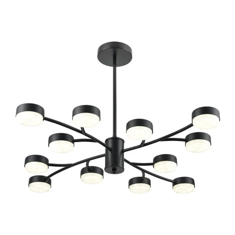 8117/12 COMFI LN26 235 черный, металл Люстра LED GX53 12*7W 220V TORINA 2