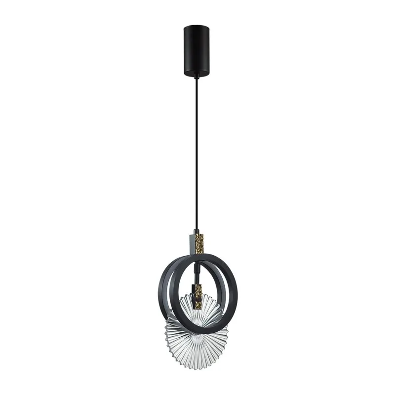 5421/17L HIGHTECH ODL_EX25 083 черный/золото/металл/стекло Подвес LED 17W 3000K 986Лм MERCURY