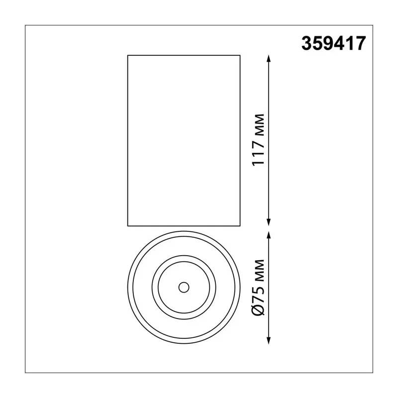 359417 OVER NT24 430 белый Светильник накладной влагозащищённый IP54 LED 10W 170-265V 4000К 830Лм RECTE 8