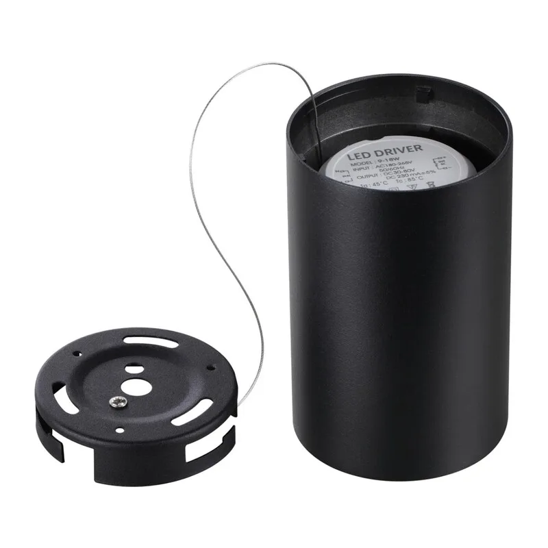 359422 OVER NT24 430 черный Светильник накладной влагозащищённый IP54 LED 15W 170-265V 3000К 1350Лм RECTE 4
