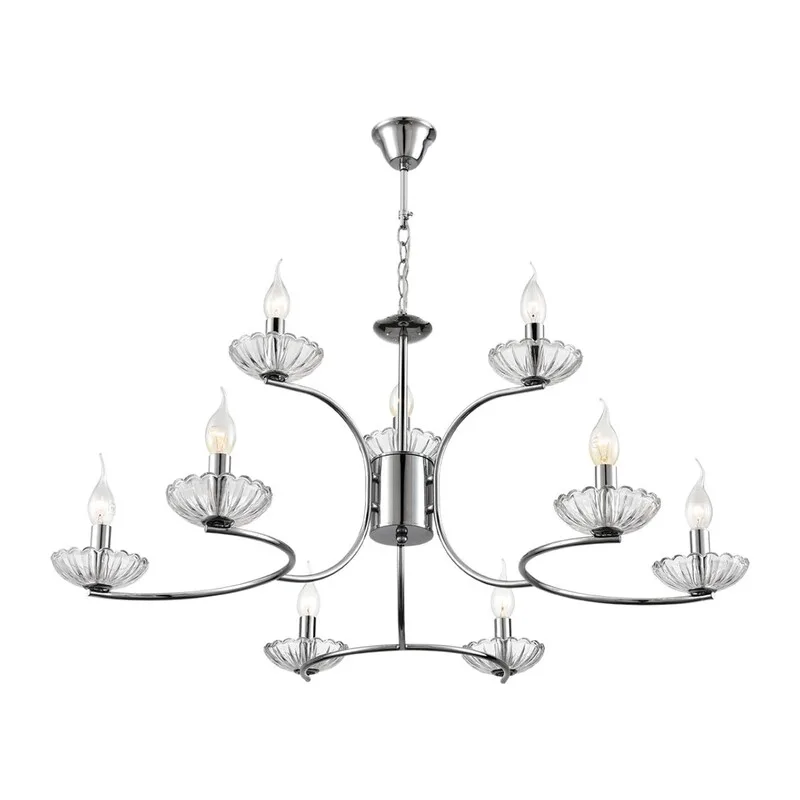 8155/9 CLASSI LN25 000 хром, металл/стекло Люстра подвесная Е14 9*40W 220V LOLINA 2