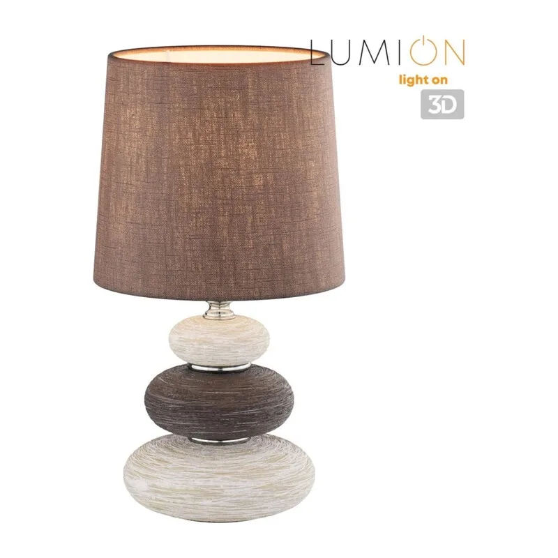 8126/1T COMFI LN26 510 коричневый/бежевый/белый, керамика/текстиль Настольная лампа Е14 1*40W 220V LATZA 2