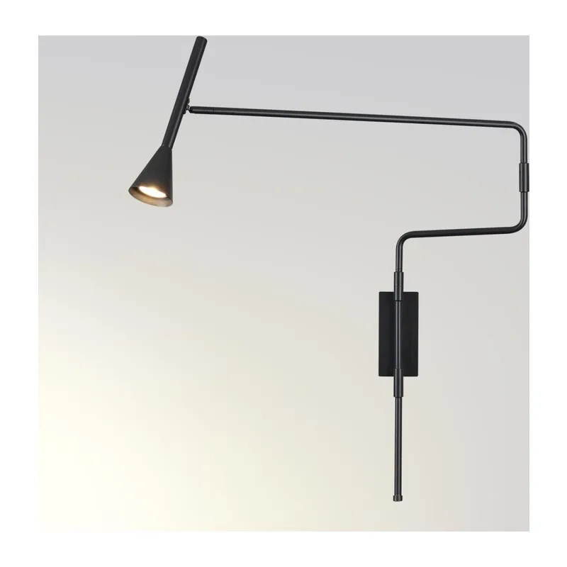 7031/1W HIGHTECH ODL25 271 Настенный светильник с выкл. черный/металл IP20 GU10 LED 10W 220V IZZY 2