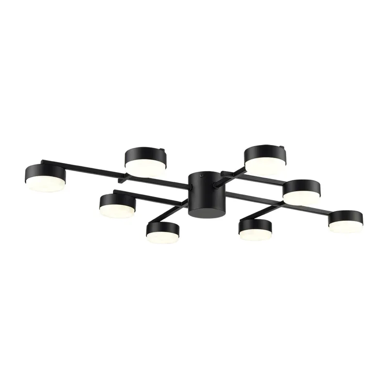 8186/8C COMFI LN26 247 черный, металл Люстра потолочная LED GX53 8*7W 220V DABRA 4
