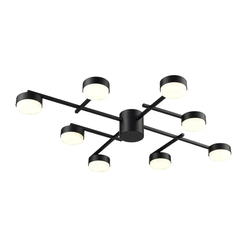 8186/8C COMFI LN26 247 черный, металл Люстра потолочная LED GX53 8*7W 220V DABRA 2