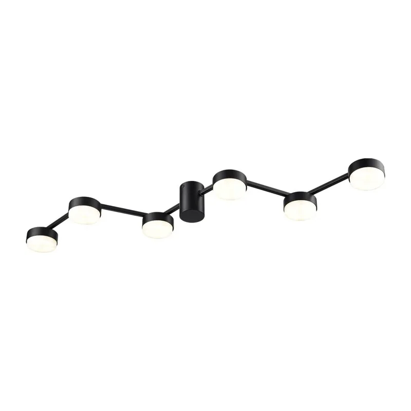 8187/6C COMFI LN26 249 черный, металл Люстра потолочная LED GX53 6*7W 220V SANATA 2