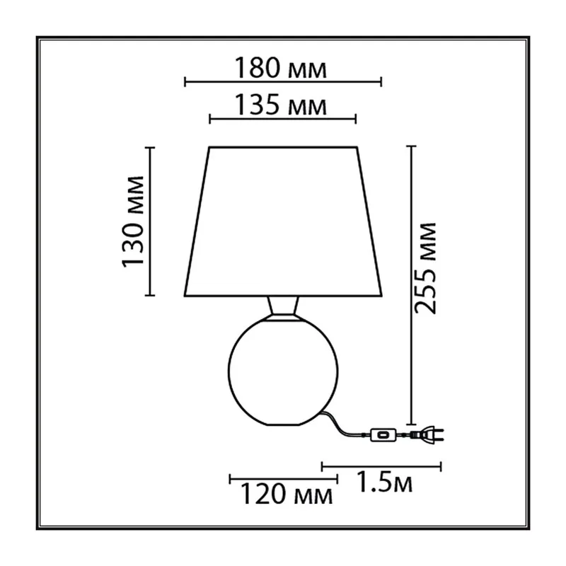 8213/1T CLASSI LN26 505 коричневый, керамика/текстиль Настольная лампа Е27 1*60W 220V TAREKA 3