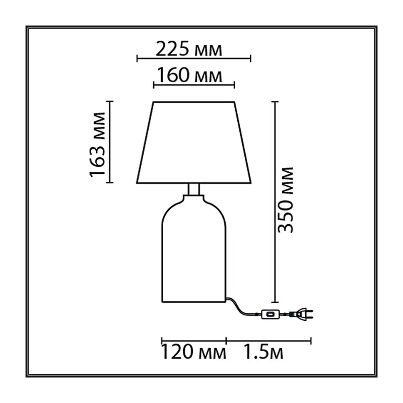 8216/1T CLASSI LN26 508 серый, керамика/текстиль Настольная лампа Е27 1*60W 220V FANNA 4