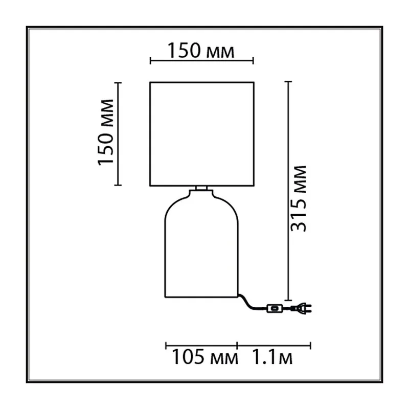 8222/1T MODERNI LN26 495 зеленый, керамика/текстиль Настольная лампа Е27 1*60W 220V NIANA 5