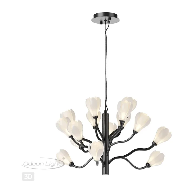 5090/15 MODERN ODL25 553 черный матовый/белый/фарфор Люстра G4 LED 15*5W GARDI 3