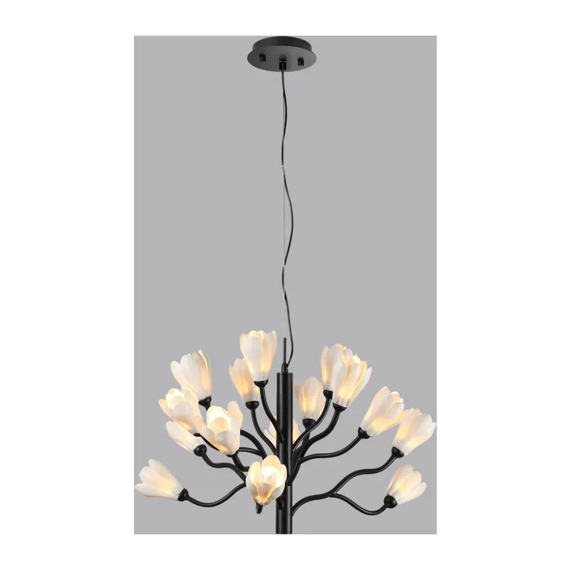 5090/15 MODERN ODL25 553 черный матовый/белый/фарфор Люстра G4 LED 15*5W GARDI 2