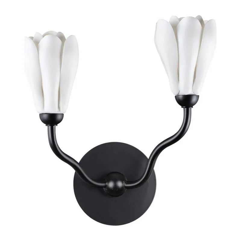 5090/2W MODERN ODL25 553 черный матовый/белый/фарфор Бра G4 LED 2*5W GARDI