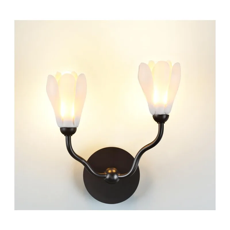 5090/2W MODERN ODL25 553 черный матовый/белый/фарфор Бра G4 LED 2*5W GARDI 2
