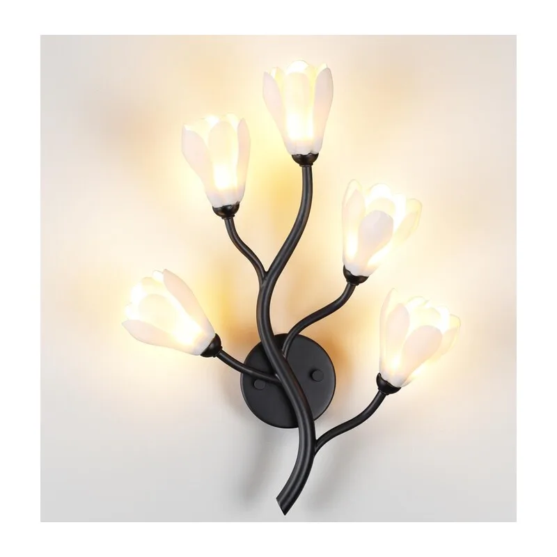 5090/5W MODERN ODL25 553 черный матовый/белый/фарфор Бра G4 LED 5*5W GARDI 2