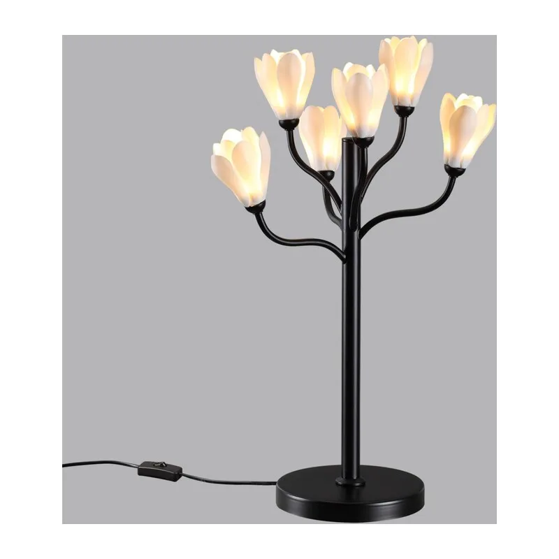 5090/6T MODERN ODL25 553 черный матовый/белый/фарфор Настольная лампа G4 LED 6*5W GARDI 3