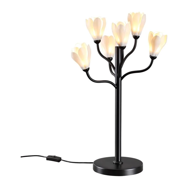 5090/6T MODERN ODL25 553 черный матовый/белый/фарфор Настольная лампа G4 LED 6*5W GARDI 2