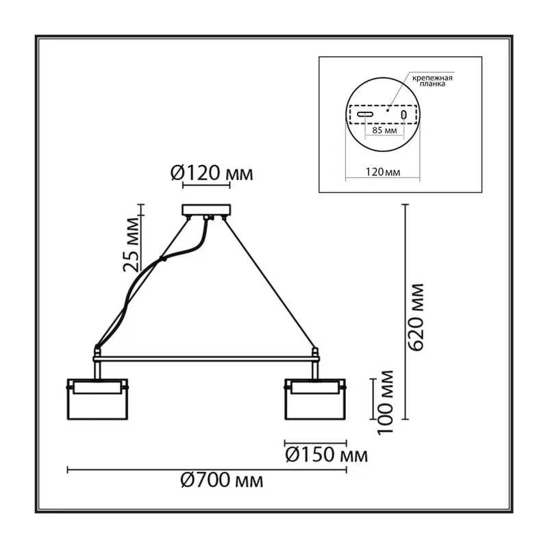 8232/6 COMFI LN26 230 черный/прозрачный, металл/стекло Светильник подвесной LED GX70 6*10W 220V NATALINA 5