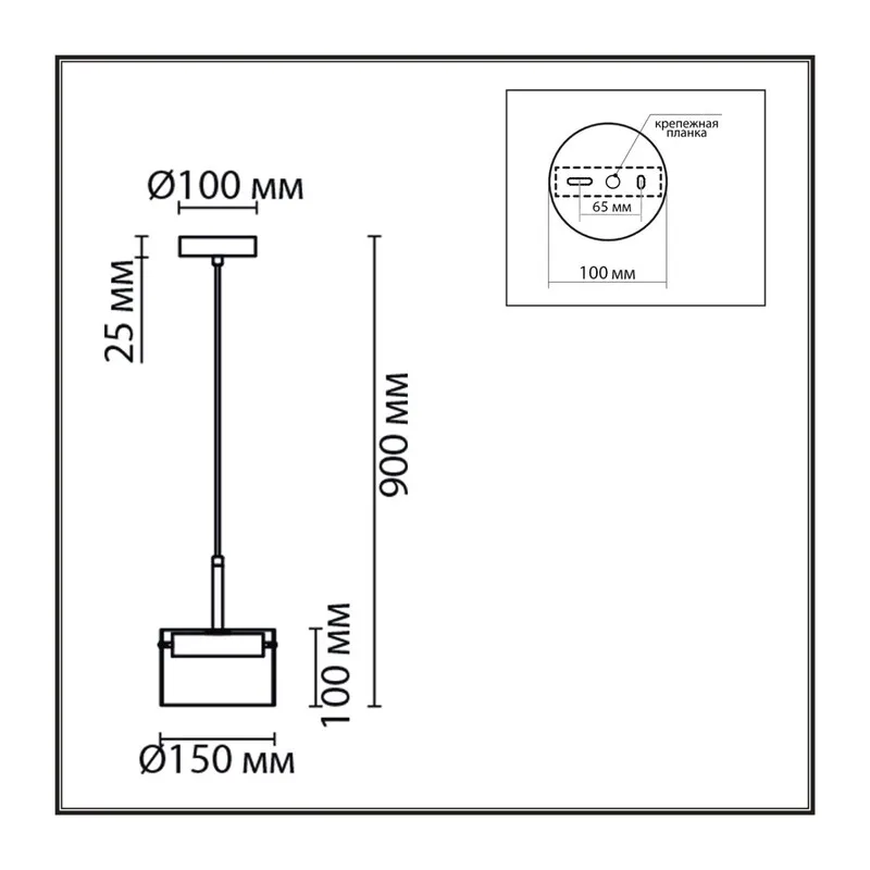 8232/1 COMFI LN26 230 черный/прозрачный, металл/стекло Подвес LED GX70 1*10W 220V NATALINA 5