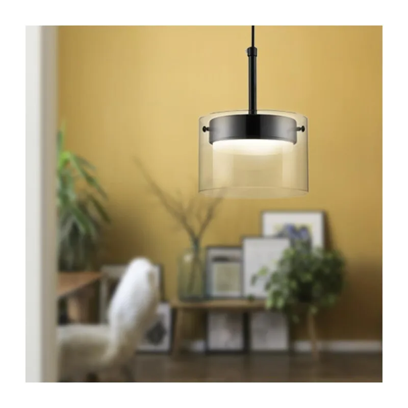 8232/1 COMFI LN26 230 черный/прозрачный, металл/стекло Подвес LED GX70 1*10W 220V NATALINA 4