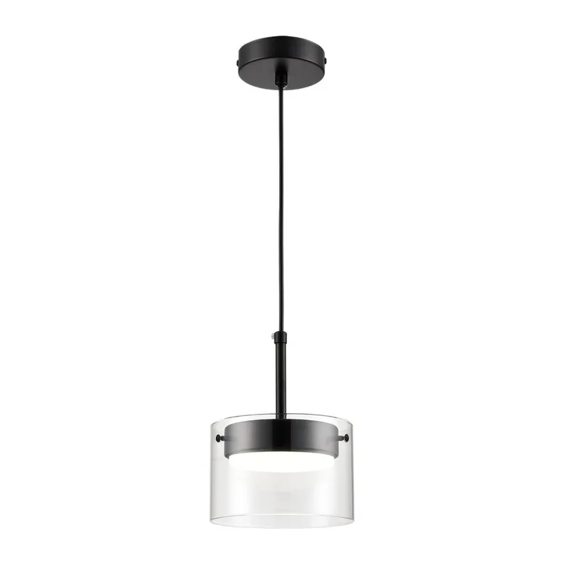 8232/1 COMFI LN26 230 черный/прозрачный, металл/стекло Подвес LED GX70 1*10W 220V NATALINA 2